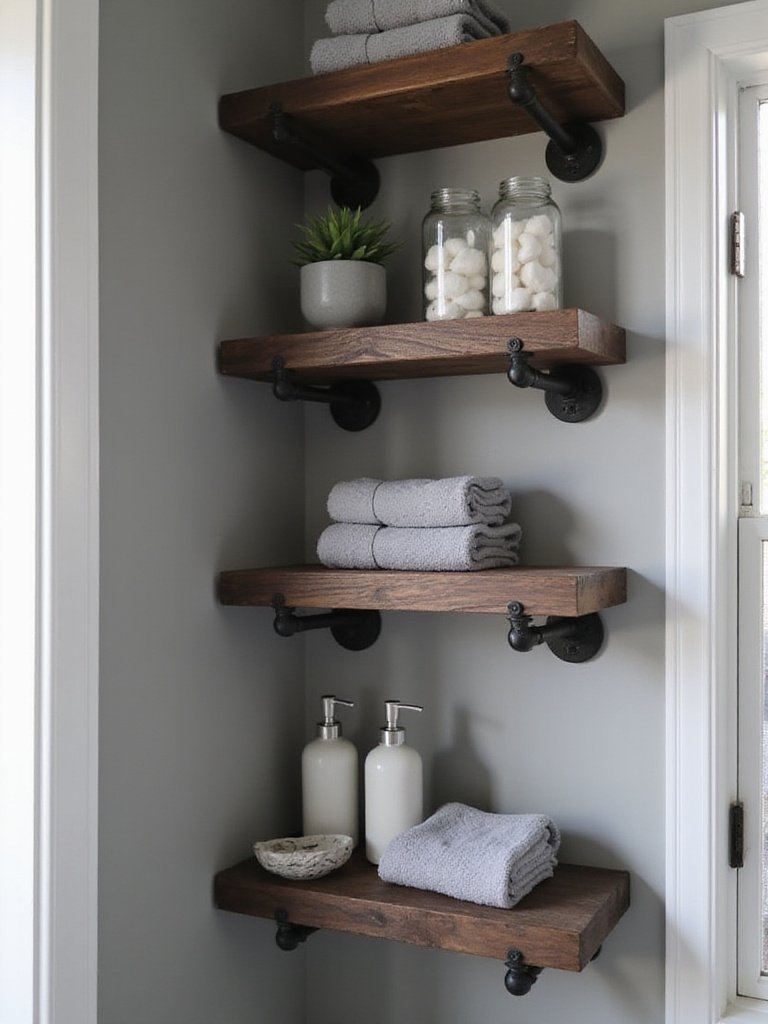 Open Shelving with Industrial Flair