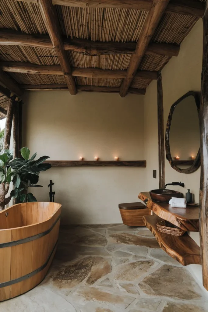 Spacious Stone Floor Bathroom