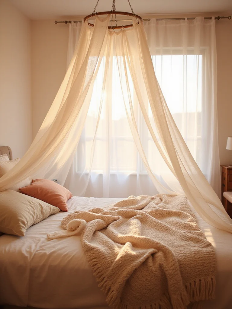 Add Intimacy with a Bed Canopy or Draping