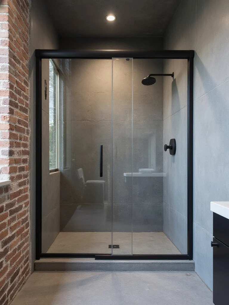 Black-Framed Glass Showers