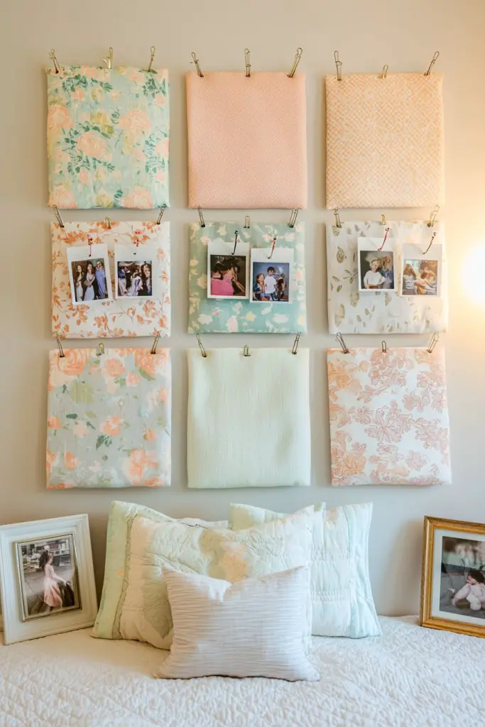 Fabric-Covered Pin Boards for Functional Decor