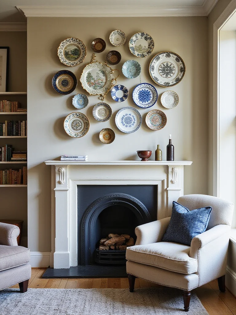 Arrange Decorative Plates Creatively on Display
