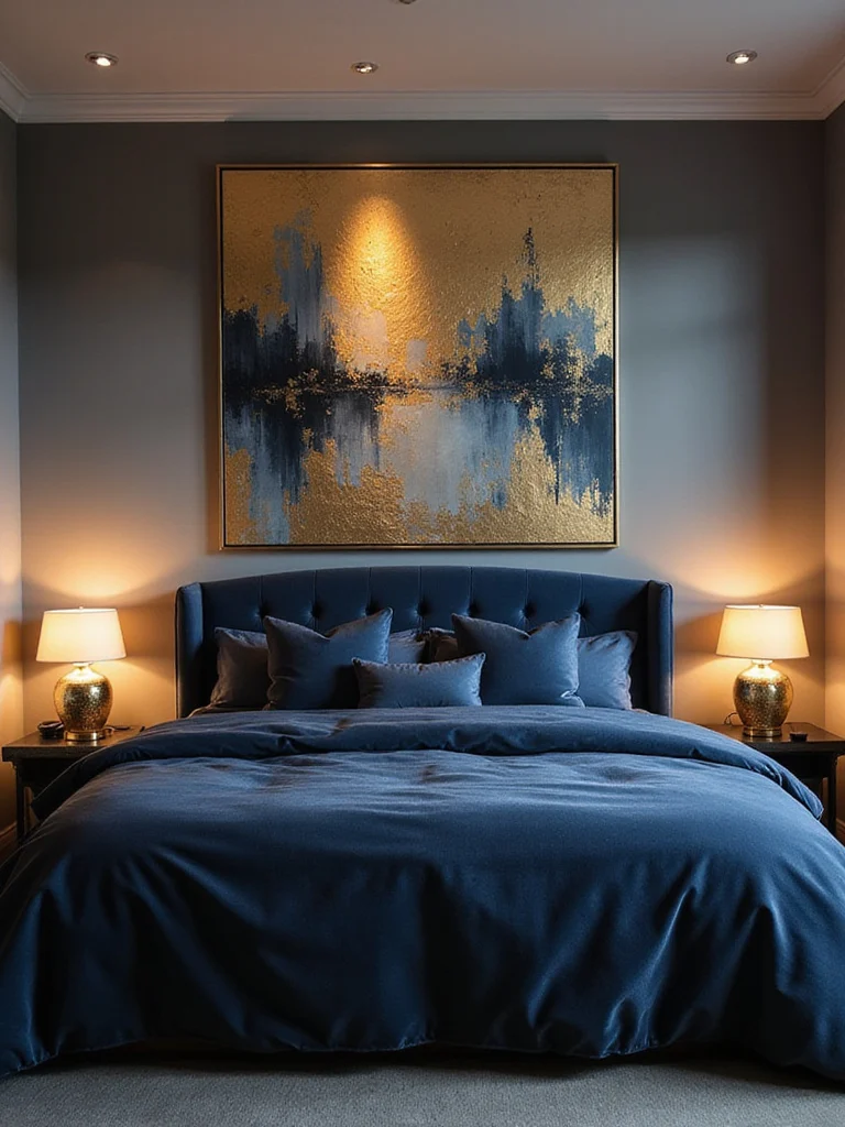 Add Glamour with Metallic Prints and Shimmering Wall Accents
