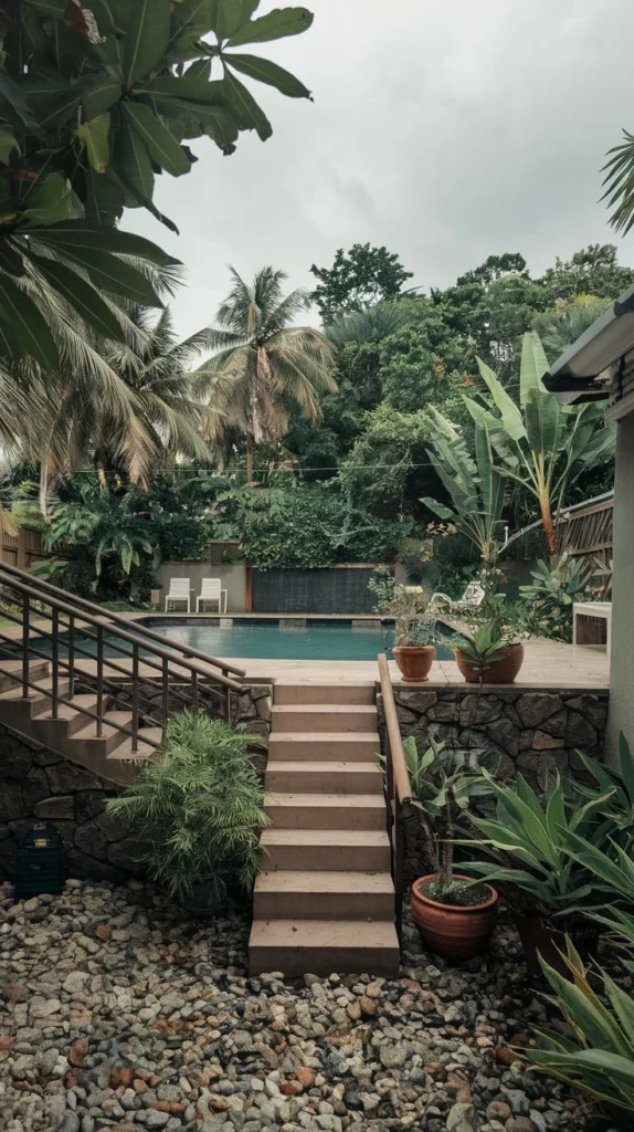 Multi-Level Pool in Tropical Terrain