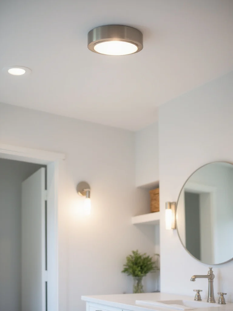 Flush Mount or Semi-Flush Fixtures for Ambient Light