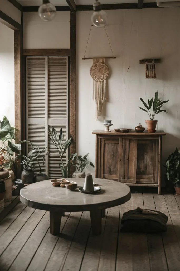 Earthy Retreat with Organic Materials