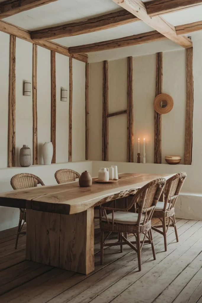Natural Beams and Plaster Walls