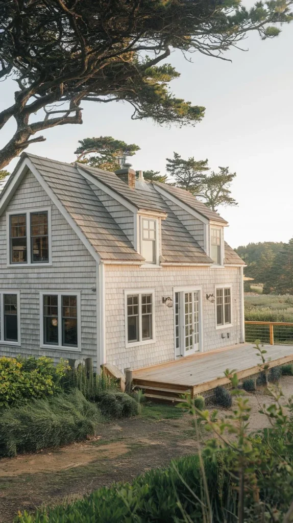 Shingle House with Large Deck and Dormer Windows
