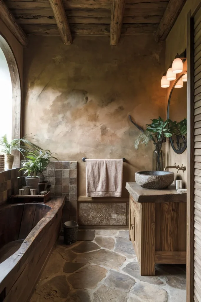 Warm Textures and Stone Flooring