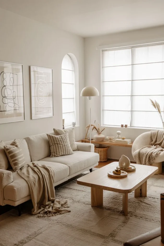 Airy Space with Roman Blinds