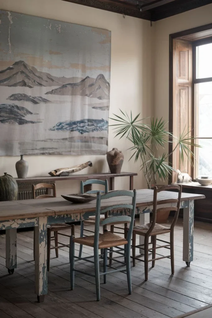 Character-Driven Dining with Distressed Charm