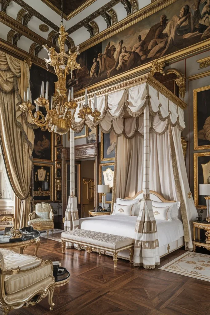 Ceiling Mural in a Grand Royal Bedroom