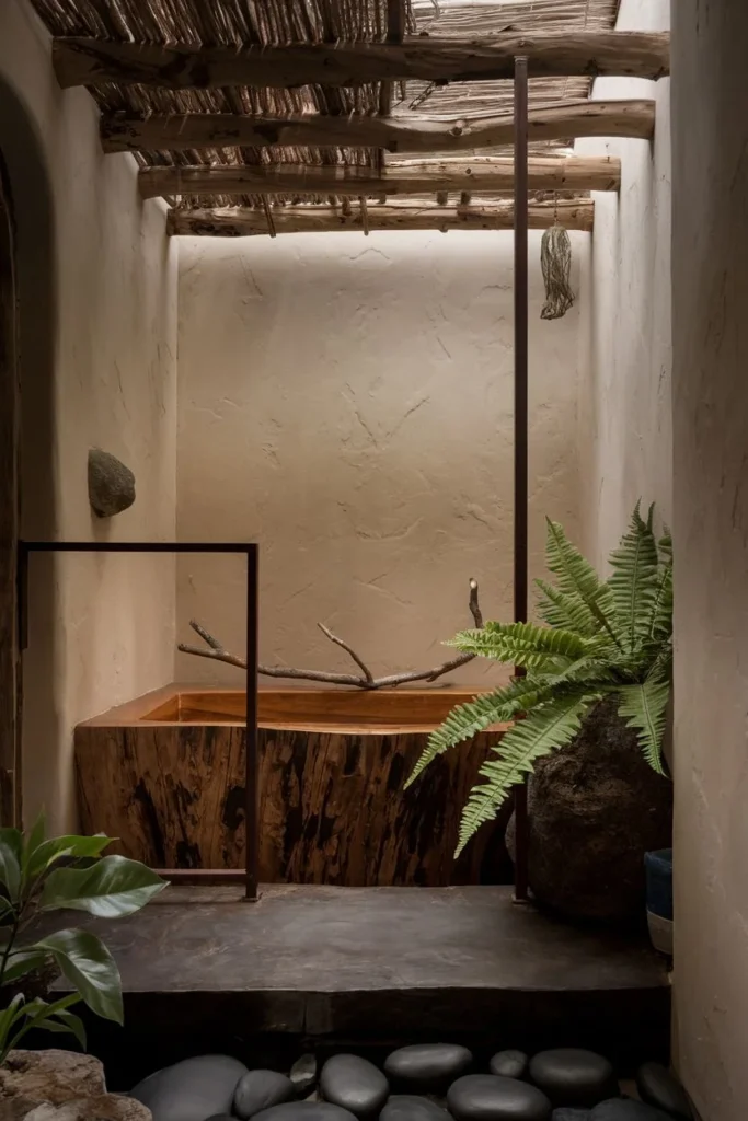 Organic Textures and Tree Trunk Tub
