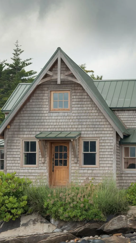 Rustic Cottage with Shingle Siding and Green Roof