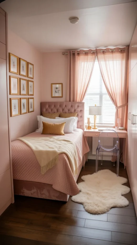 Blush Pink and Gold Accents