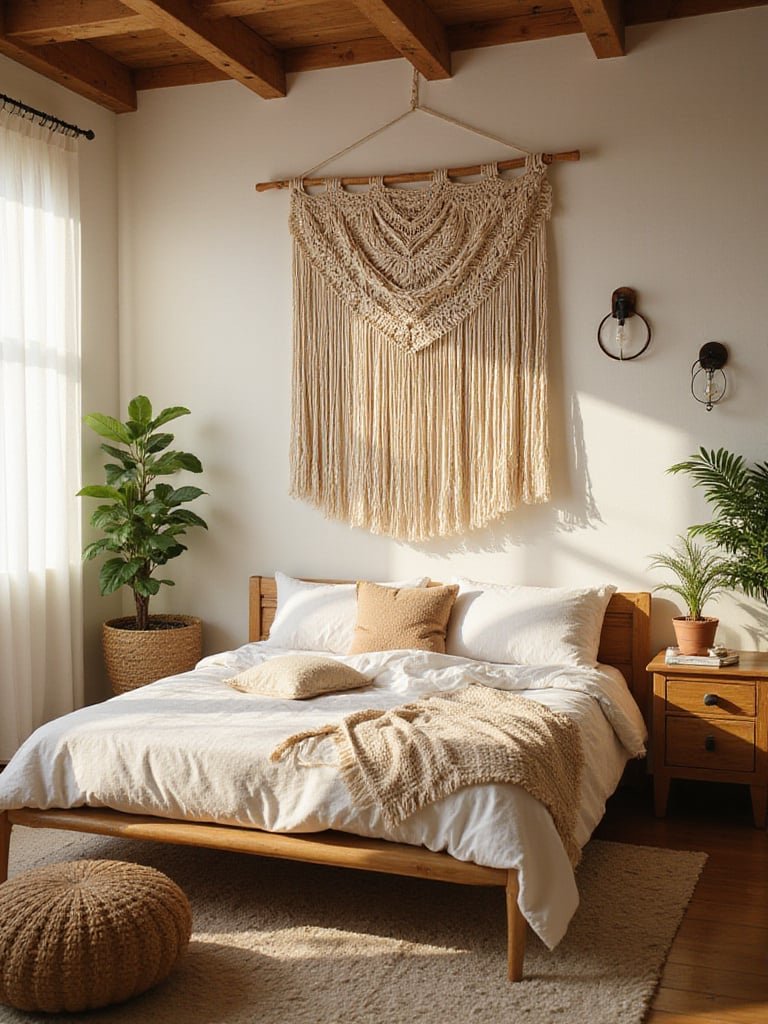 Hang Macramรฉ Wall Art for Handcrafted Charm