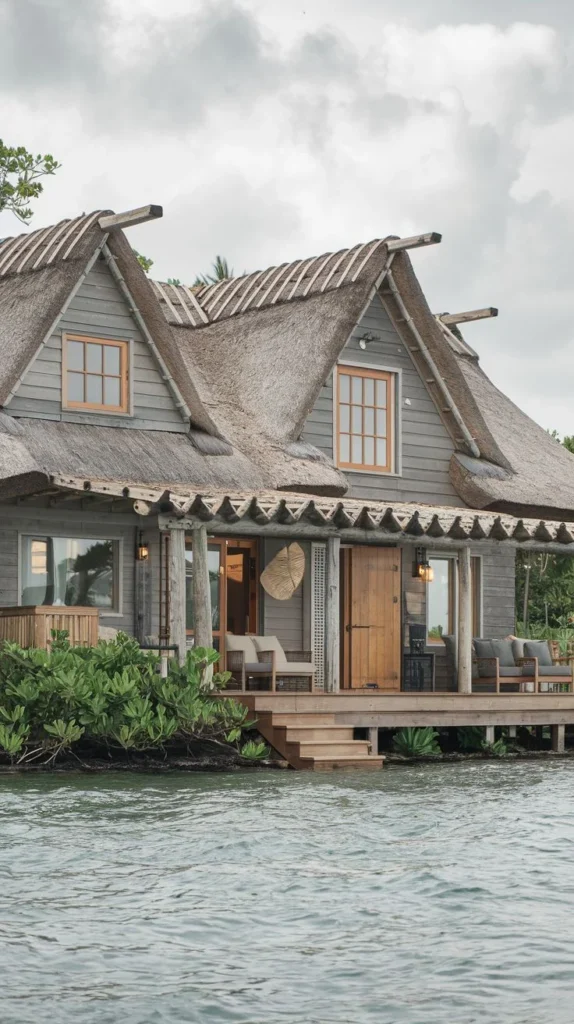 Unique Coastal Retreat with Thatched Roof