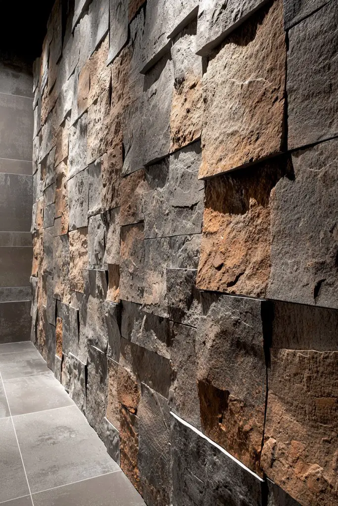 Textured Wall Tiles for an Industrial or Rustic Feel