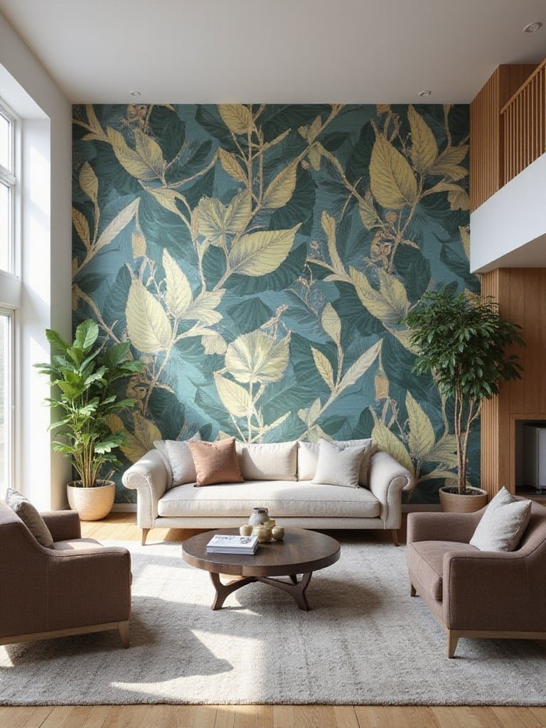 Apply Bold or Patterned Wallpaper for Impact