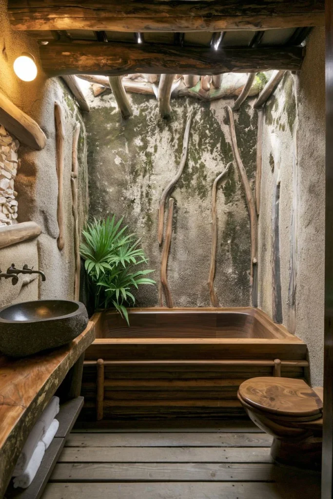 Organic Cave-Like Bathroom