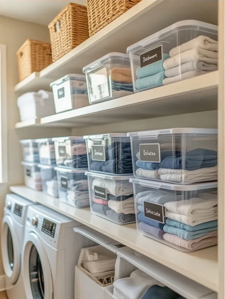 Implement Clear Bins for Easy Access