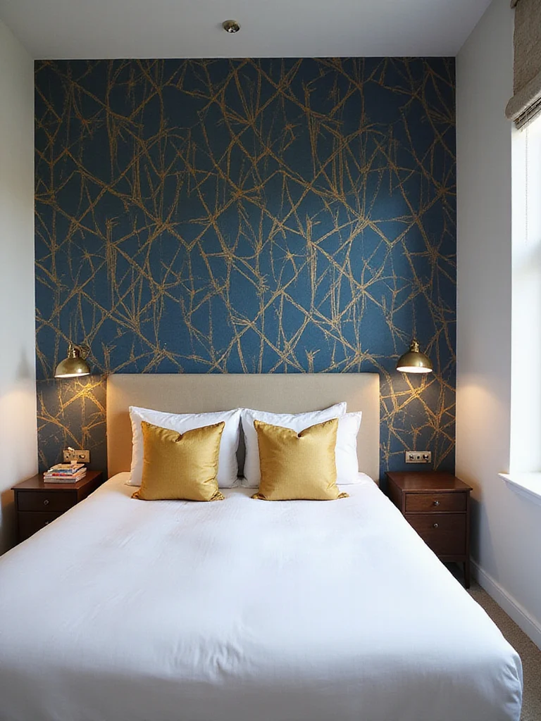 Go Bold with a Feature Wall Using Striking Paint or Artistic Wallpaper