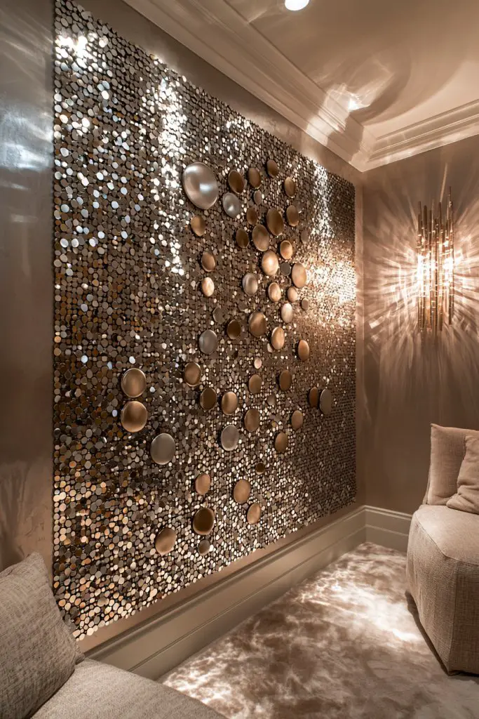 Metallic Wall Decor for Glamorous Accents
